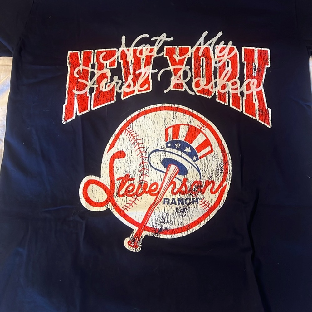 Blue and Red Graphic Short Sleeve Tee